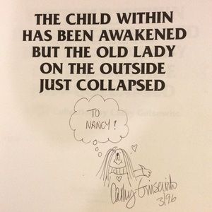 Original Cathy Guisewite cartoon drawing&books